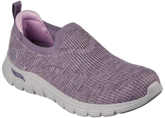 Fialové, slip on dámské boty Skechers - GLAMI.cz