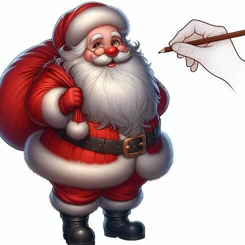 Jak nakreslit Mikuláše: Kouzelná postava Vánoc v 7 krocích! 2