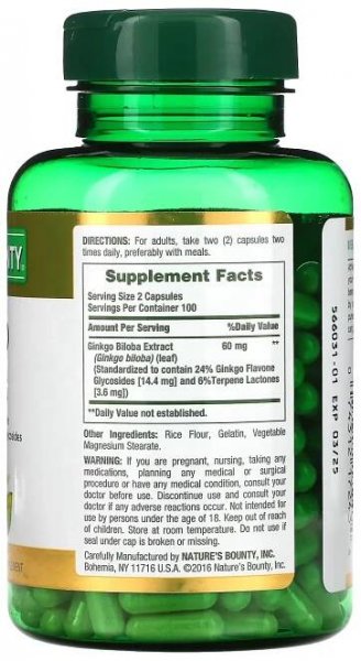Ginkgo Biloba, 30 mg, 200 Capsules