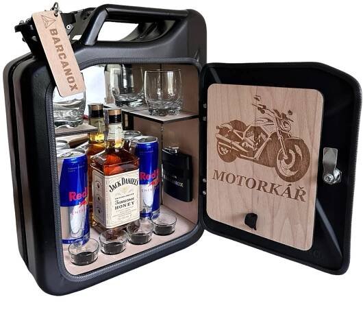 Kanystr bar černý se zrcadlem-MOTORKÁŘ  doprava zdarma