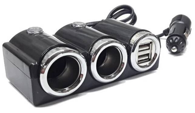 Rozdvojka 12/24V + USB 2x 1000mA s vypínačem