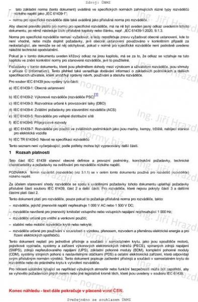 ČSN EN IEC 61439-1 ed. 3 (357107) - Rozváděče nízkého napětí - Část 1: Obecná ustanovení - červenec 2022 - Technické normy