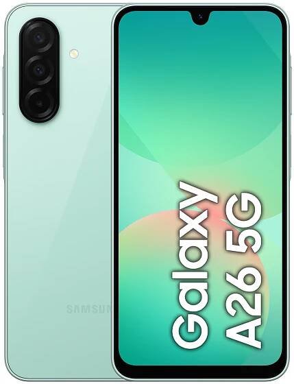 Samsung Galaxy A26 17 cm (6.7") Hybridní Dual SIM Android 15 5G USB typu C 6 GB 128 GB 5000 mAh Mátová barva - electro-room.cz