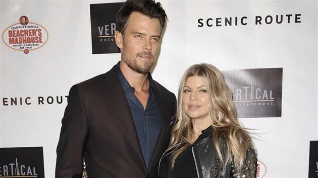 Josh Duhamel a těhotná Fergie (Los Angeles, 20. srpna 2013)