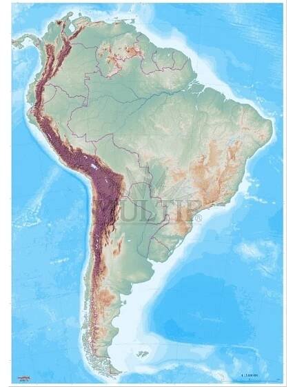 Velká mapa Jižní Ameriky