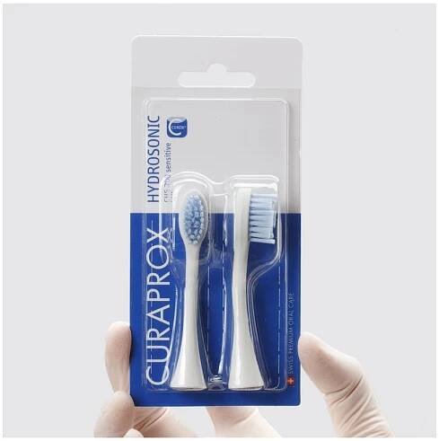 Curaprox Hydrosonic CHS 200 sensitive náhradní hlavice 2 ks - Náhradní hlavice pro hydrosonické kartáčky/Curaprox - DENTO.cz - Více pro vaši dentální hygienu