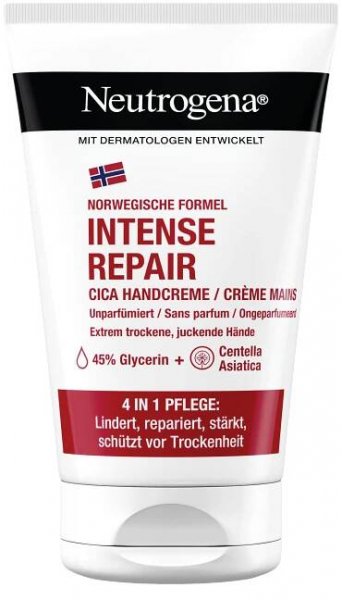 Neutrogena Intense Repair CICA Handcreme Packshot von vorne