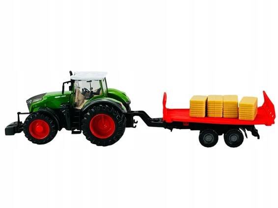 BBURAGO TRAKTOR FENDT 1050 VARIO + PŘÍVĚS NOVÝ KOV MODEL FARMA 31674 Barva zelená