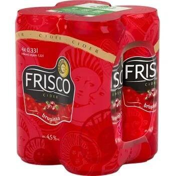Cider Frisco Cider brusinka plech 4×0,33 l