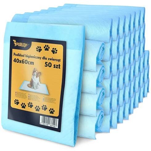 50 x HYGIENICKÉ PODLOŽKY PRO ZVÍŘATA 60x40 cm PODLOŽKA PRO UČENÍ PSA Absorpční