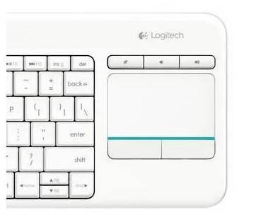 Klávesnice Logitech Wireless Keyboard K400 Plus, US bílá