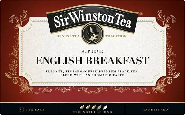 Sir Winston Tea Supreme English Breakfast, 20 dvoukomorových sáčků