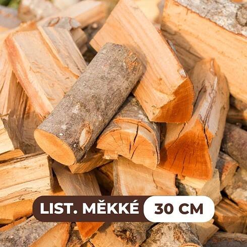 Fůra štípaného listnatého měkkého mixu 30 cm - Dřevo Zámrsk