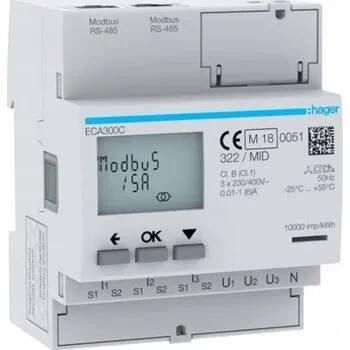 Elektroměr 3fázový 1/5A 4M AGARDIO MID HAGER