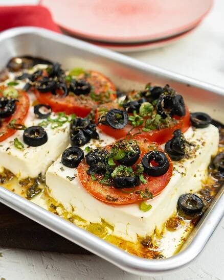 Gegrillter Feta - Angerichtet