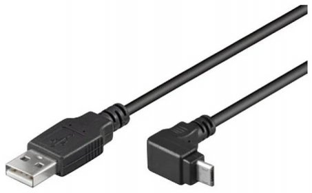 PremiumCord kabel micro USB 2.0, A-B konektor do úhlu 90° 3m