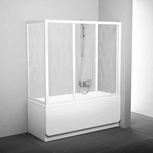 Ravak Supernova APSV-75 white+ rain, pevná stěna vanová