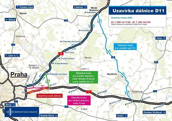 Víkendová uzavírka dálnice D11 - Ředitelství silnic a dálnic s. p. pro Středočeský kraj