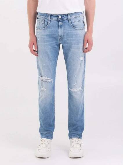 PÁNSKÉ REPLAY SLIM FIT ANBASS DŽÍNY 573 Bio