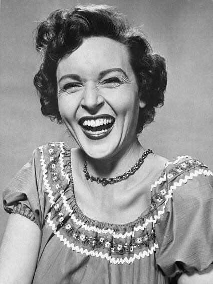 Betty White posing gracefully in a glamour shot