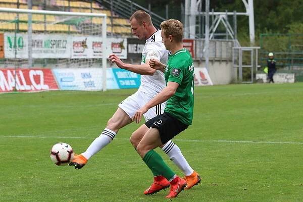 Zápas 2. kola nadstavbové části skupiny o záchranu 1. FK Příbram - MFK Karviná 1:0.