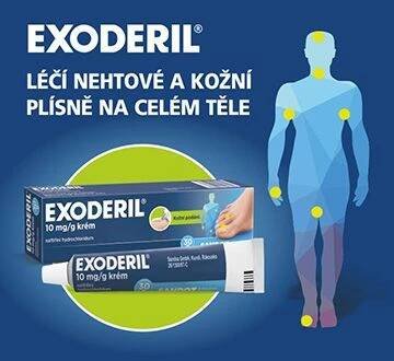 exoderil, kožní a nehtová plíseň, svědění, bakterie