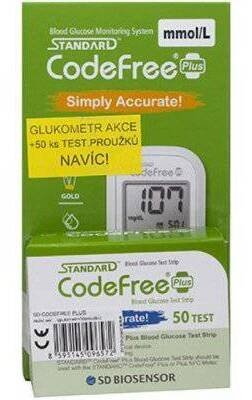 Glukometr SD-Codefree PLUS AKCE+50 proužků navíc