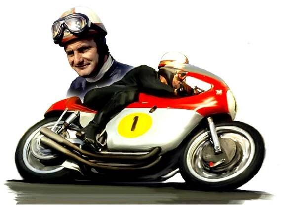 Mike Hailwood racing