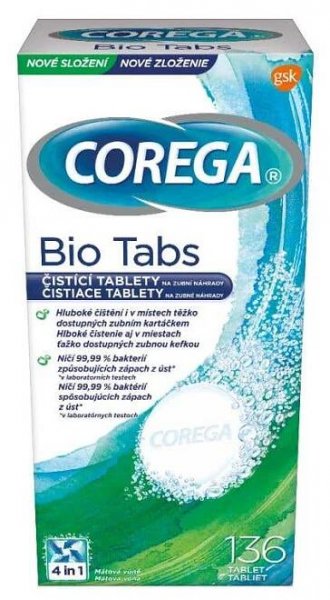 Corega Antibakteriální 136 tablet