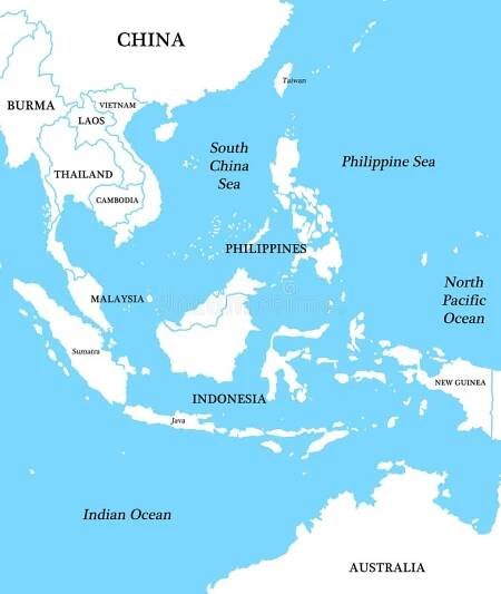 Map of Indonesia stock illustration