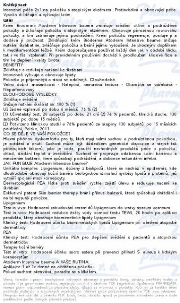 BIODERMA Atoderm Intensive Baume 200ml - Lékárna Krupská