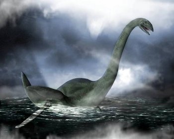 An artist's impression of the Loch Ness Monster, based on Elasmosaurus, a species of plesiosaur and a prehistoric marine reptile