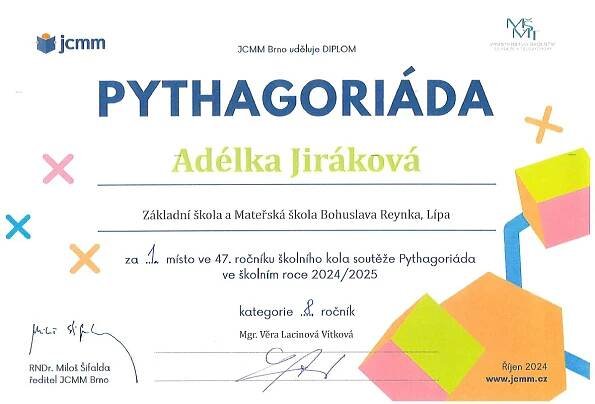 Školní rok 2024/2025