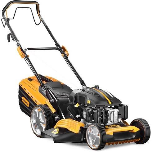 Riwall PRO RPM 4835 Pro - Multifunkční travní sekačka 4v1 s benzinovým motorem a pojezdem