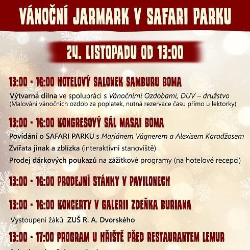 Vánoční jarmark v Safari Parku Dvůr Králové | Novinky | Penzion Na Náměstí | Penzionnanamesti.cz