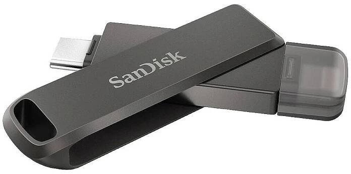 SanDisk iXpand® Luxe USB flash disk 64 GB černá SDIX70N-064G-GN6NN Lightning, USB-C™ (USB 3.1 Gen 1)