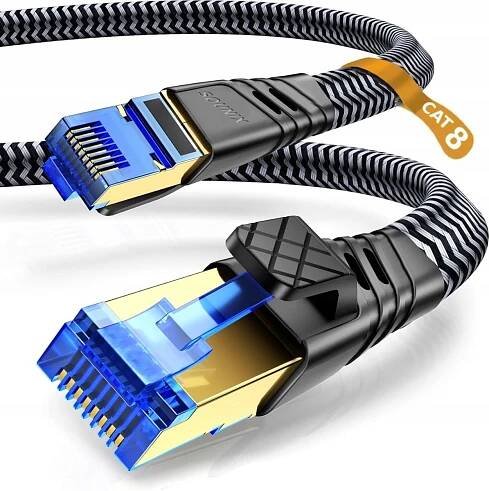 Síťový kabel Ethernet RJ45 Cat8 SFTP 40Gbps 10 m rychlý odolný