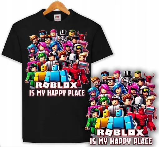 DĚTSKÉ TRIČKO ČERNÉ - ROBLOX ROBLOKS DÁREK PRO DÍTĚ L 152 cm