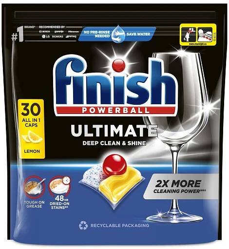 Kapsle do myčky Finish Powerball Quantum Ultimate citronové 30 ks