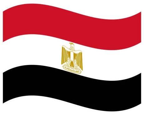 vlnitá vlajka egypta, izolovaná na průhledném pozadí. vlajka egyptské arabské republiky. vektorové ilustrace - egyptská vlajka stock ilustrace