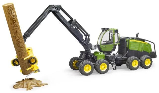 BRUDER 2135 John Deere Harvester 1270G s kládou