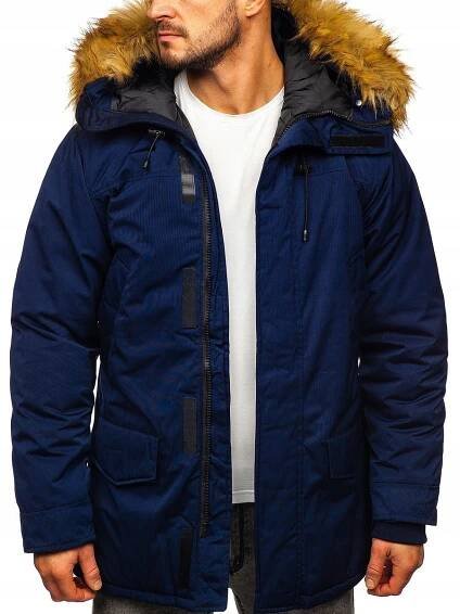 ZIMNÍ BUNDA PARKA TMAVĚ MODRÁ HZ8109 DENLEY_2XL