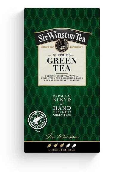 Sir Winston Green Tea 35 g - Vrecká, Zelený, Čaj, Čaj, káva, kakao, Trvanlivé