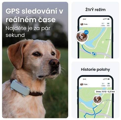 Tractive GPS DOG 6 lokátor polohy a aktivity pro psy mátový - GPS moduly - Obrázek VBTD000L01