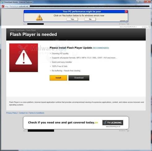 Remove Flash Player Update Recommended Fake Alert Virus