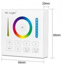 Nástěnný RF ovladač Mi-Light MIBOXER B0-B pro RGB+CCT LED pásky 4 okr