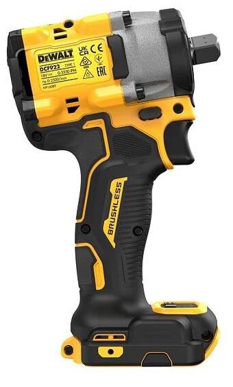 DeWalt DCF922P2T-QW aku rázový utahovák 18V/2*5Ah, bezuhlíkový, 1/2", 406Nm, TSTAK