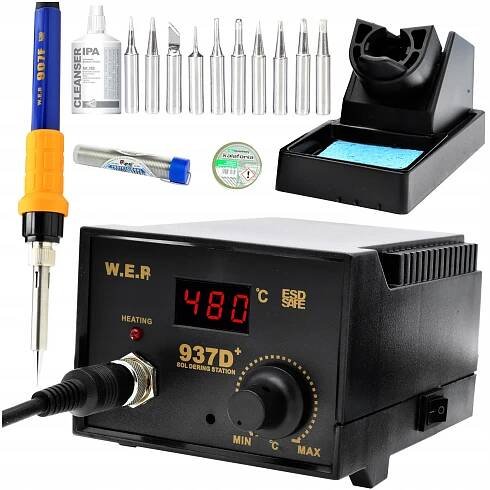Pájecí stanice hrotová HOTAIR WEP 937D+ 75W SET HROTY, KALAFONIE, IPA