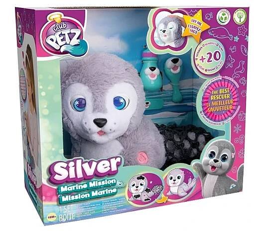Interaktivní tuleň Silver plyšák | Asijské potraviny online - Nudle, Buldak, Mochi, Snacky & Nápoje - John-King.cz