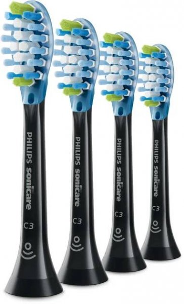 Obrázek produktu pro Philips HX 9044/33 4 Bürstenköpfe schwarz Premium Plaque Defense (HX9044/33)